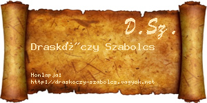 Draskóczy Szabolcs névjegykártya