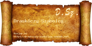 Draskóczy Szabolcs névjegykártya