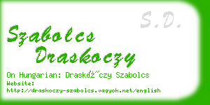 szabolcs draskoczy business card